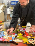 Firefly Large Collaged Wall Sculpture - Original - SOLD by artist Lhouette - Wyecliffe Galleries