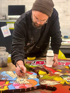 Firefly Large Collaged Wall Sculpture - Original - SOLD by artist Lhouette - Wyecliffe Galleries