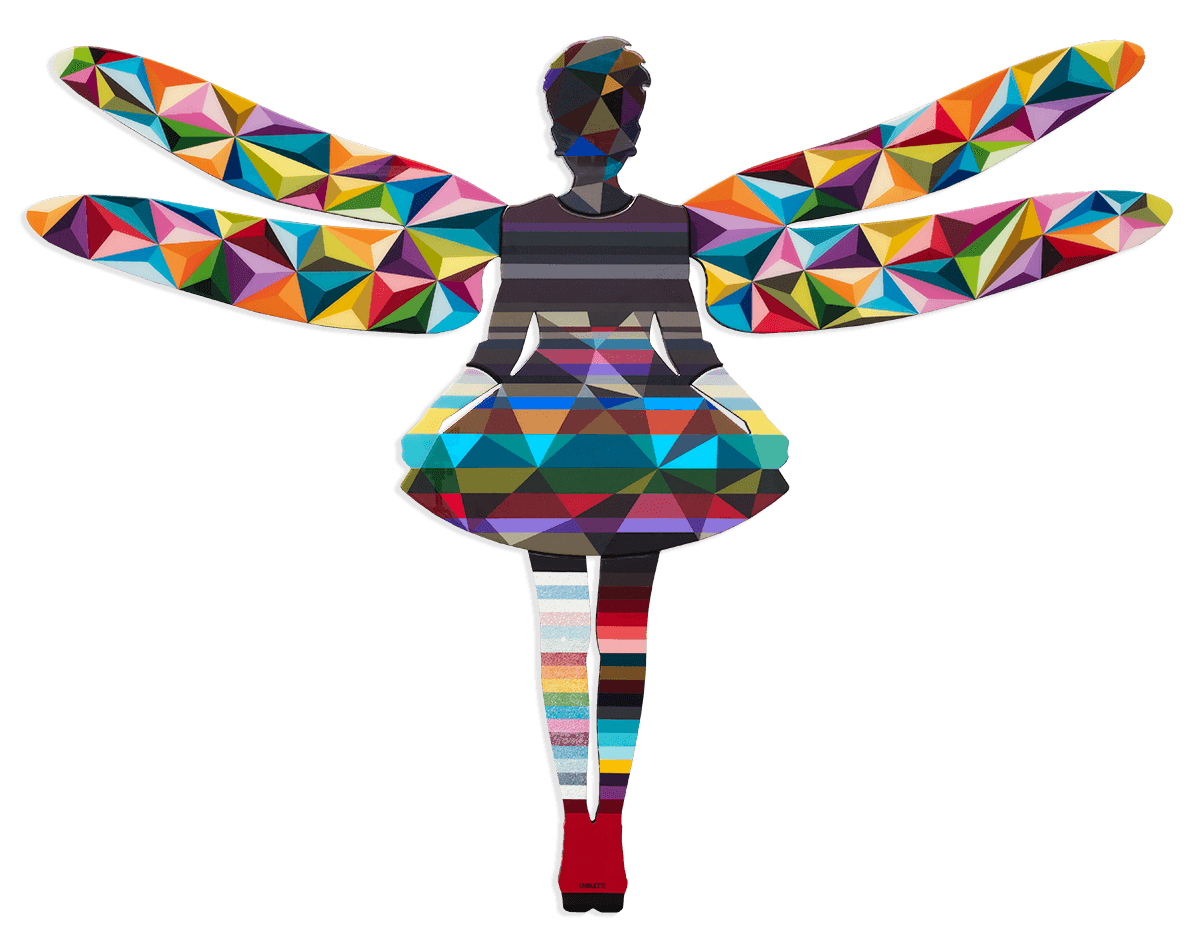 Firefly - Original Wall Sculpture - SOLD by artist Lhouette - Wyecliffe Galleries