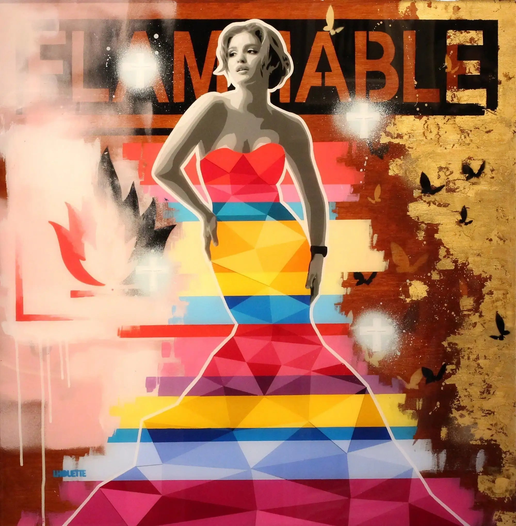 Flashpoint - ORIGINAL SOLD by artist Lhouette - Wyecliffe Galleries