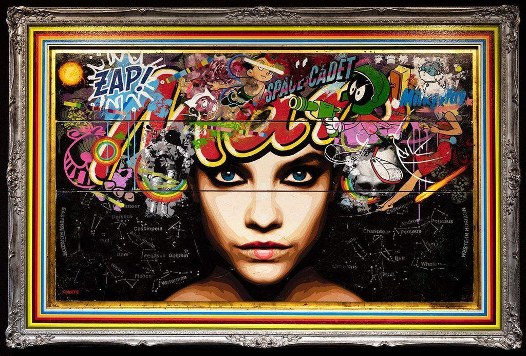 The Girl from Planet 9 - Original - SOLD by artist lhouette - Wyecliffe Galleries