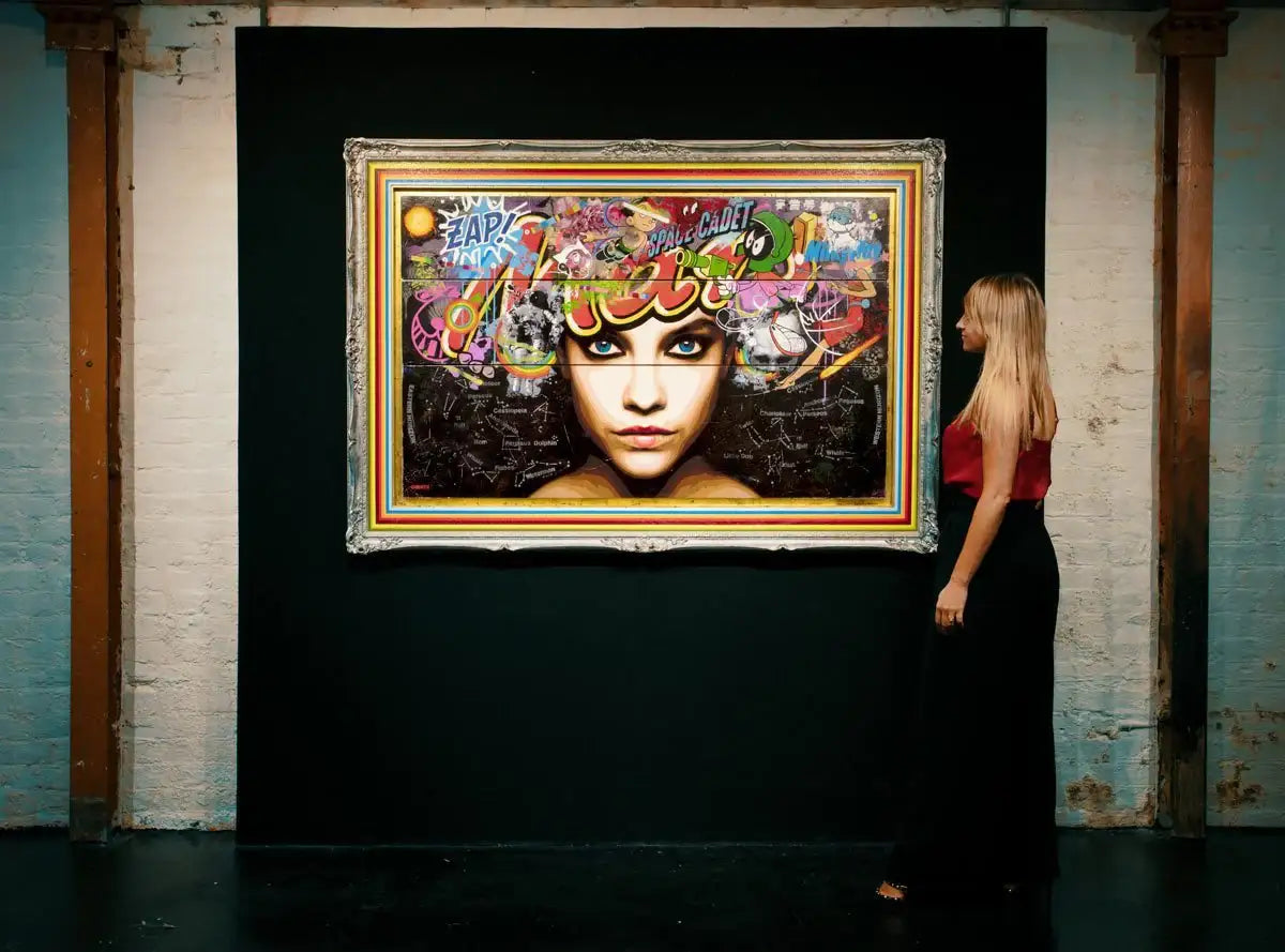 The Girl from Planet 9 - Original - SOLD by artist lhouette - Wyecliffe Galleries