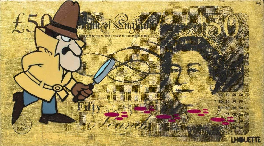 Gold Sterling Inspector Clouseau - SOLD by artist Lhouette - Wyecliffe Galleries