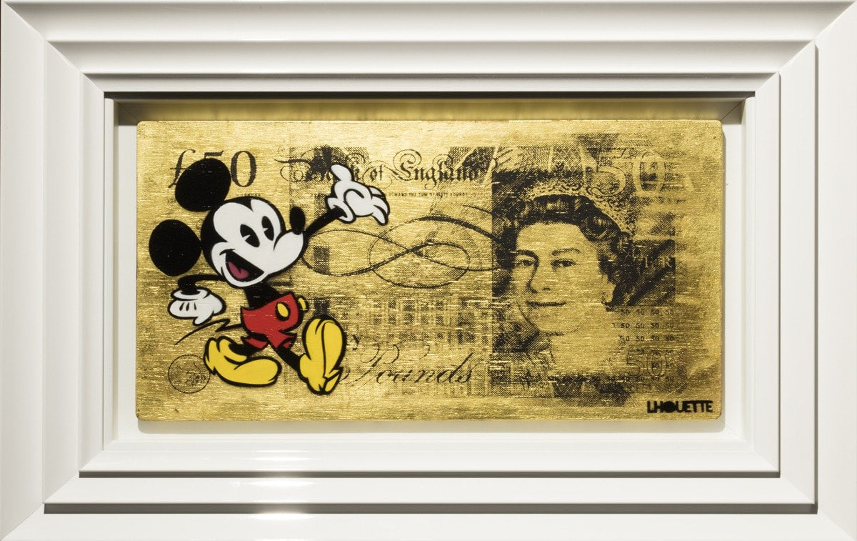 Gold Sterling Mickey Mouse - SOLD Lhouette