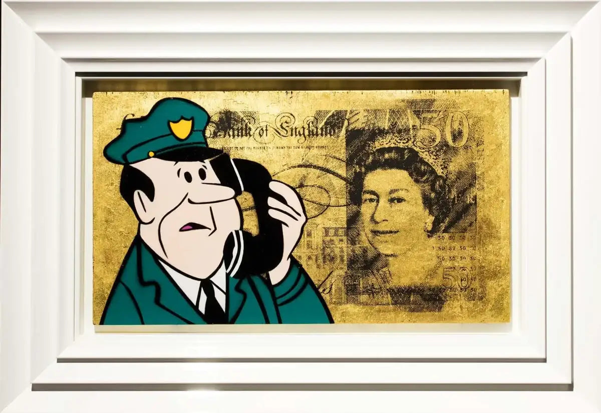 Gold Sterling Officer Dibble Original - SOLD by artist Lhouette - Wyecliffe Galleries