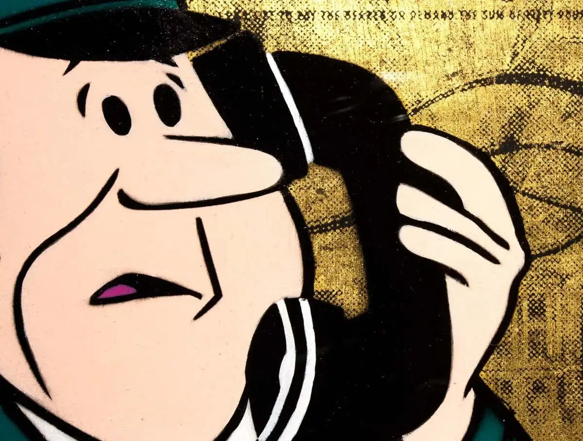 Gold Sterling Officer Dibble Original - SOLD by artist Lhouette - Wyecliffe Galleries