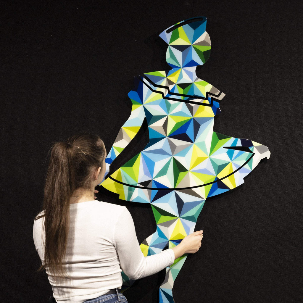 Hello Sailor Med Geometric Sculpture ( Gloss Resin ) - Original Wall Sculpture - SOLD by artist Lhouette - Wyecliffe Galleries