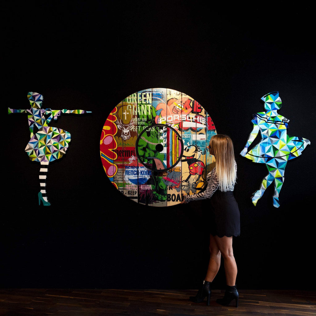 Hello Sailor Med Geometric Sculpture ( Gloss Resin ) - Original Wall Sculpture - SOLD by artist Lhouette - Wyecliffe Galleries