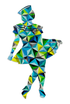 Hello Sailor Med Geometric Sculpture ( Gloss Resin ) - Original Wall Sculpture - SOLD by artist Lhouette - Wyecliffe Galleries