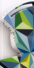 Hello Sailor Med Geometric Sculpture ( Gloss Resin ) - Original Wall Sculpture - SOLD by artist Lhouette - Wyecliffe Galleries