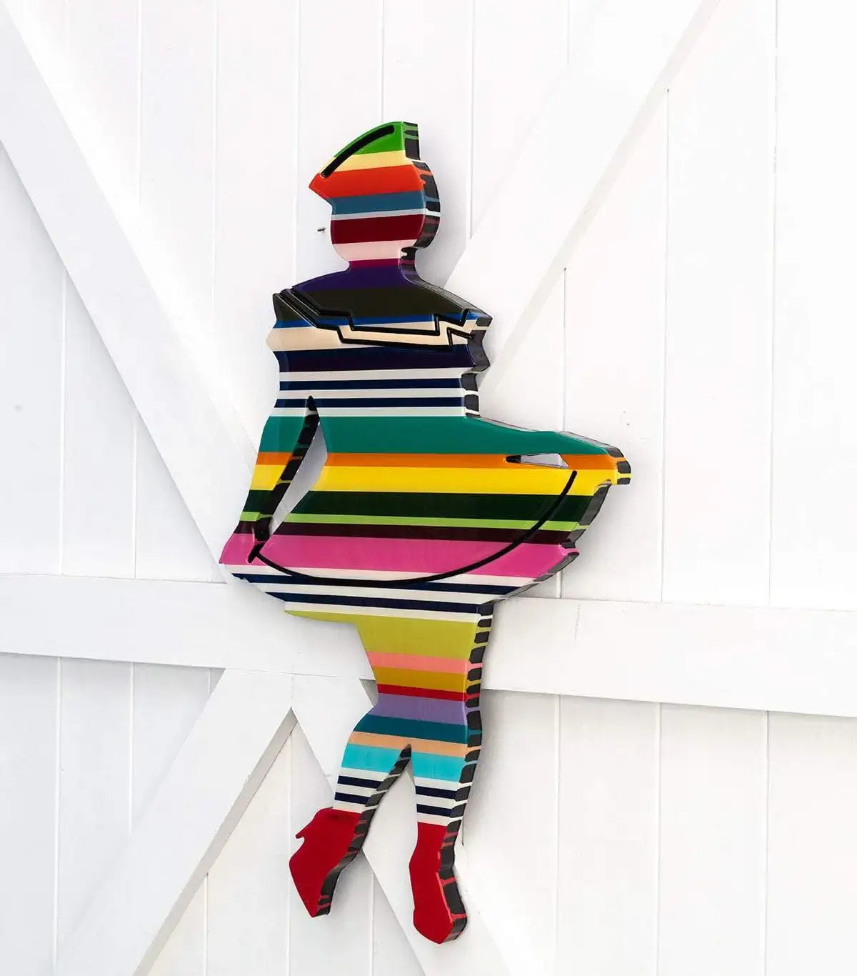 Striped Hello Sailor Miniature - Original Wall Sculpture - SOLD by artist Lhouette - Wyecliffe Galleries
