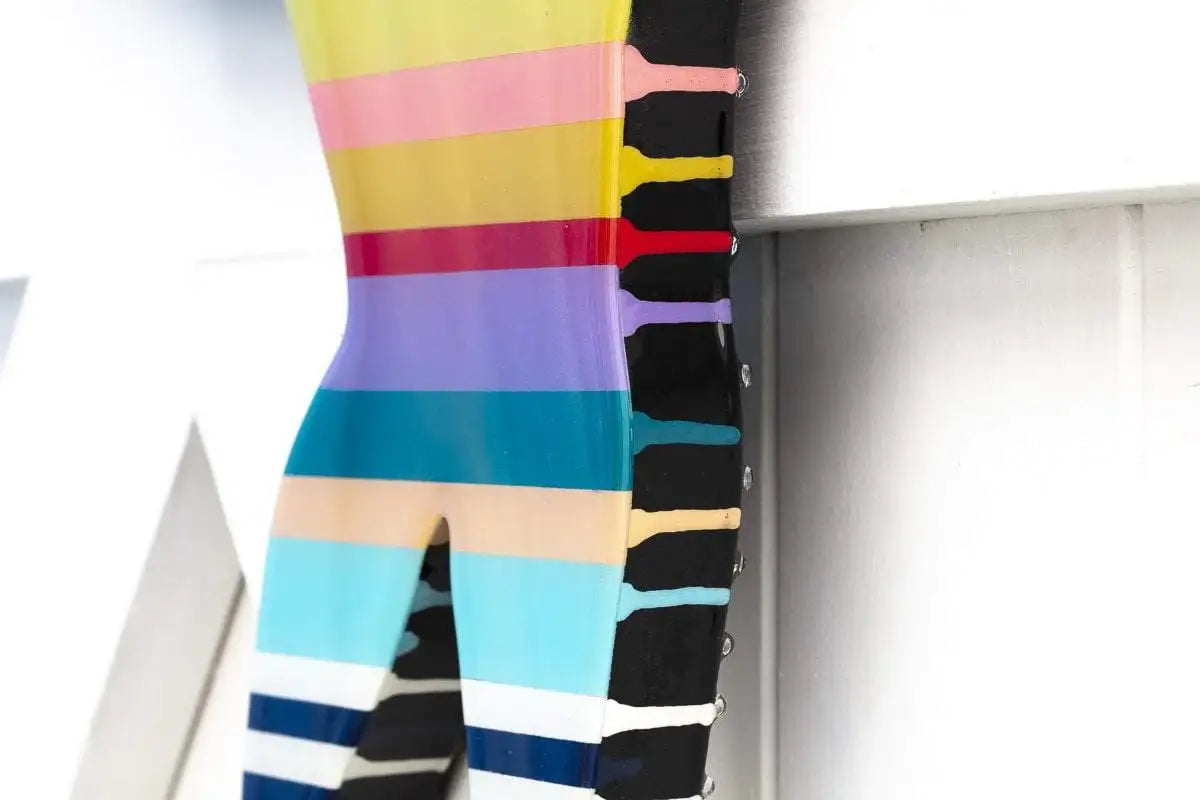 Striped Hello Sailor Miniature - Original Wall Sculpture - SOLD by artist Lhouette - Wyecliffe Galleries