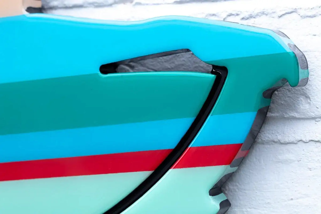 Hello Sailor Miniature Wall Sculpture - Blue Striped - SOLD by artist Lhouette - Wyecliffe Galleries