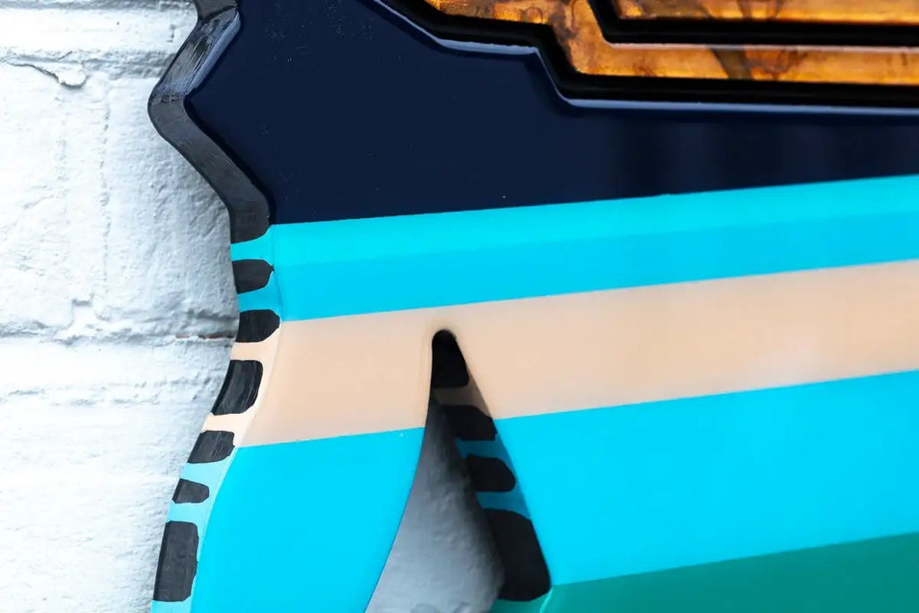 Hello Sailor Miniature Wall Sculpture - Blue Striped - SOLD by artist Lhouette - Wyecliffe Galleries