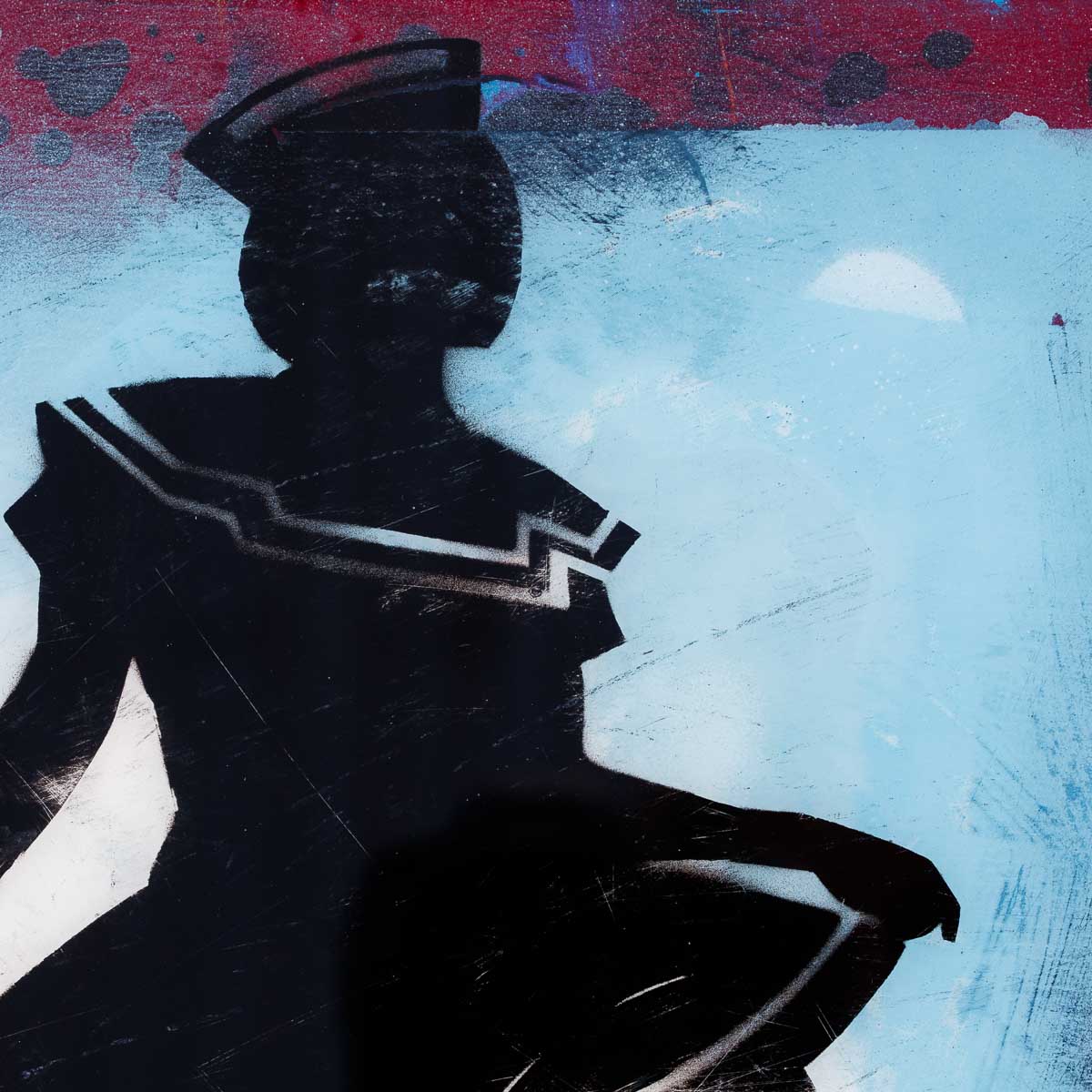 Hello Sailor Mixer (Fresh Blue) - Original Lhouette Framed