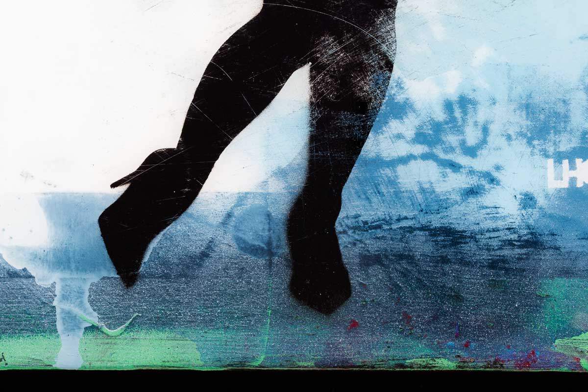 Hello Sailor Mixer (Fresh Blue) - Original - SOLD by artist Lhouette - Wyecliffe Galleries