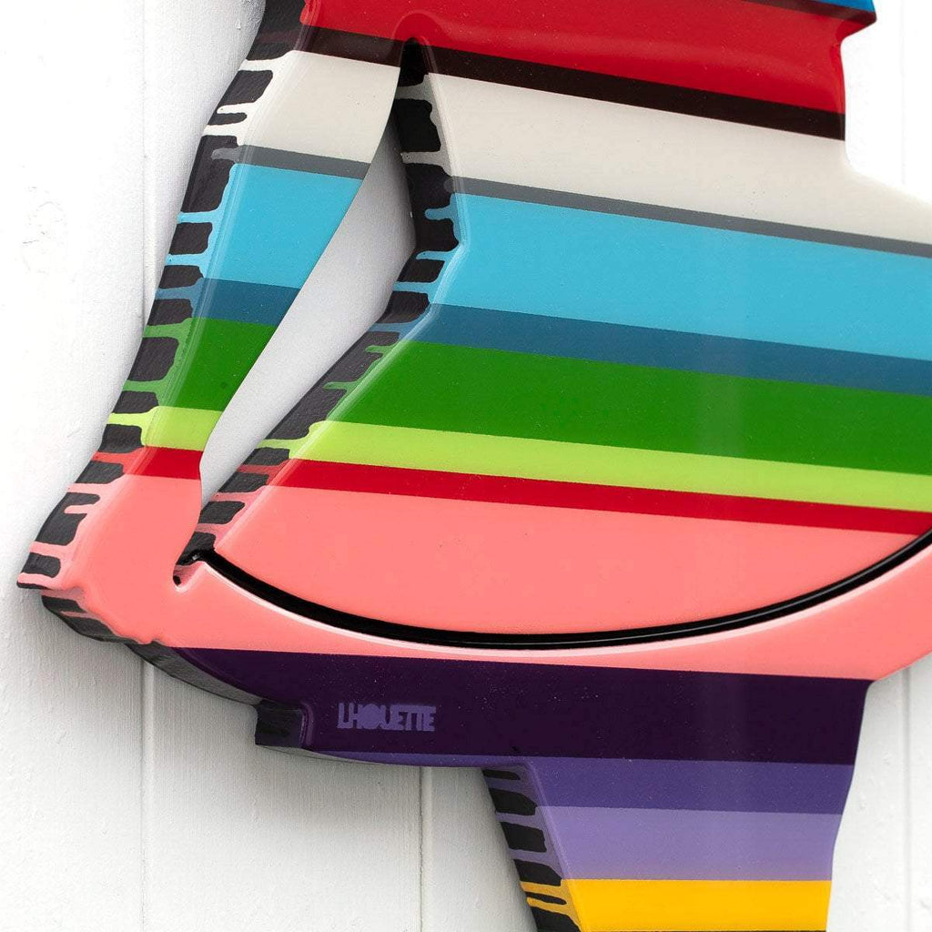 Hello Sailor - Striped Miniature ( Gloss Resin ) Original Wall Sculpture - SOLD by artist Lhouette - Wyecliffe Galleries