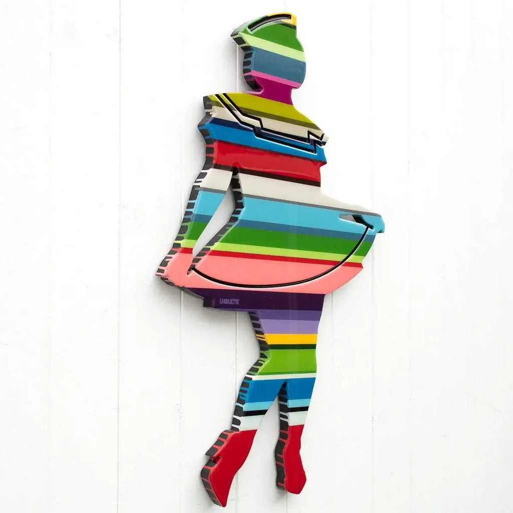 Hello Sailor - Striped Miniature ( Gloss Resin ) Original Wall Sculpture - SOLD by artist Lhouette - Wyecliffe Galleries