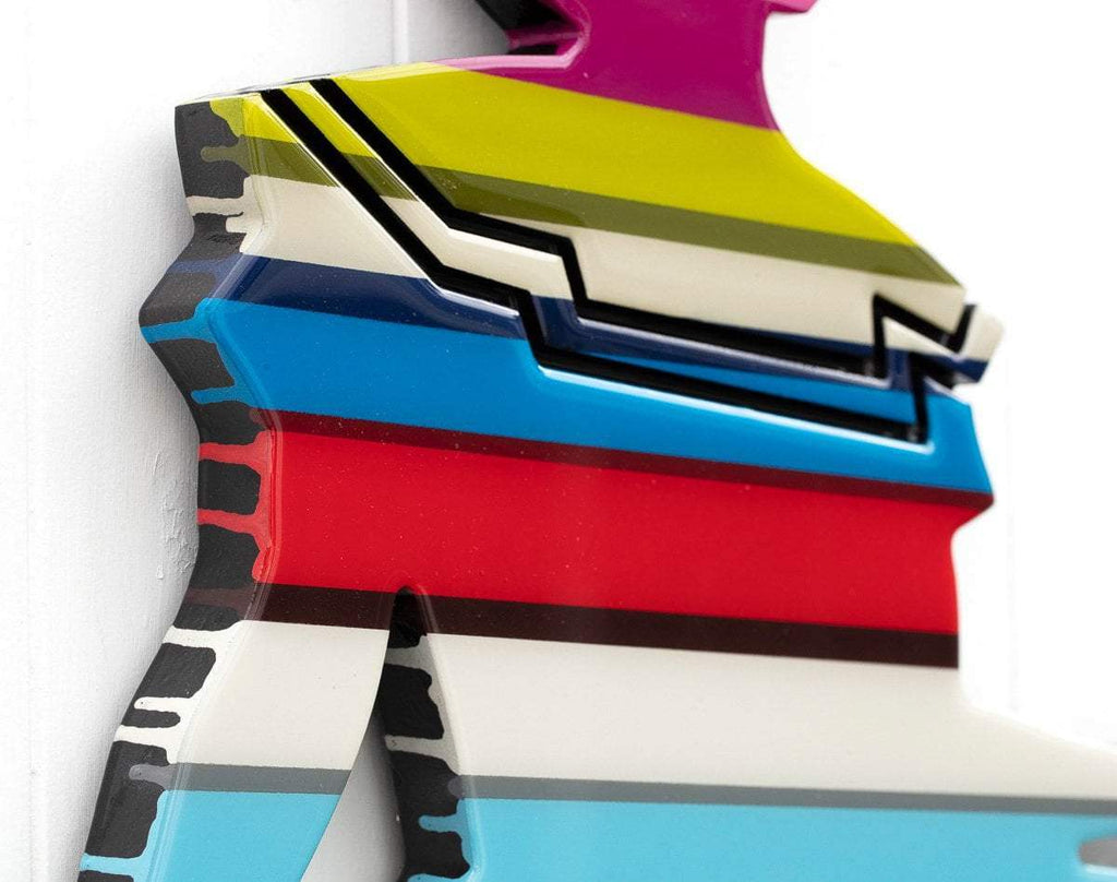 Hello Sailor - Striped Miniature ( Gloss Resin ) Original Wall Sculpture - SOLD by artist Lhouette - Wyecliffe Galleries