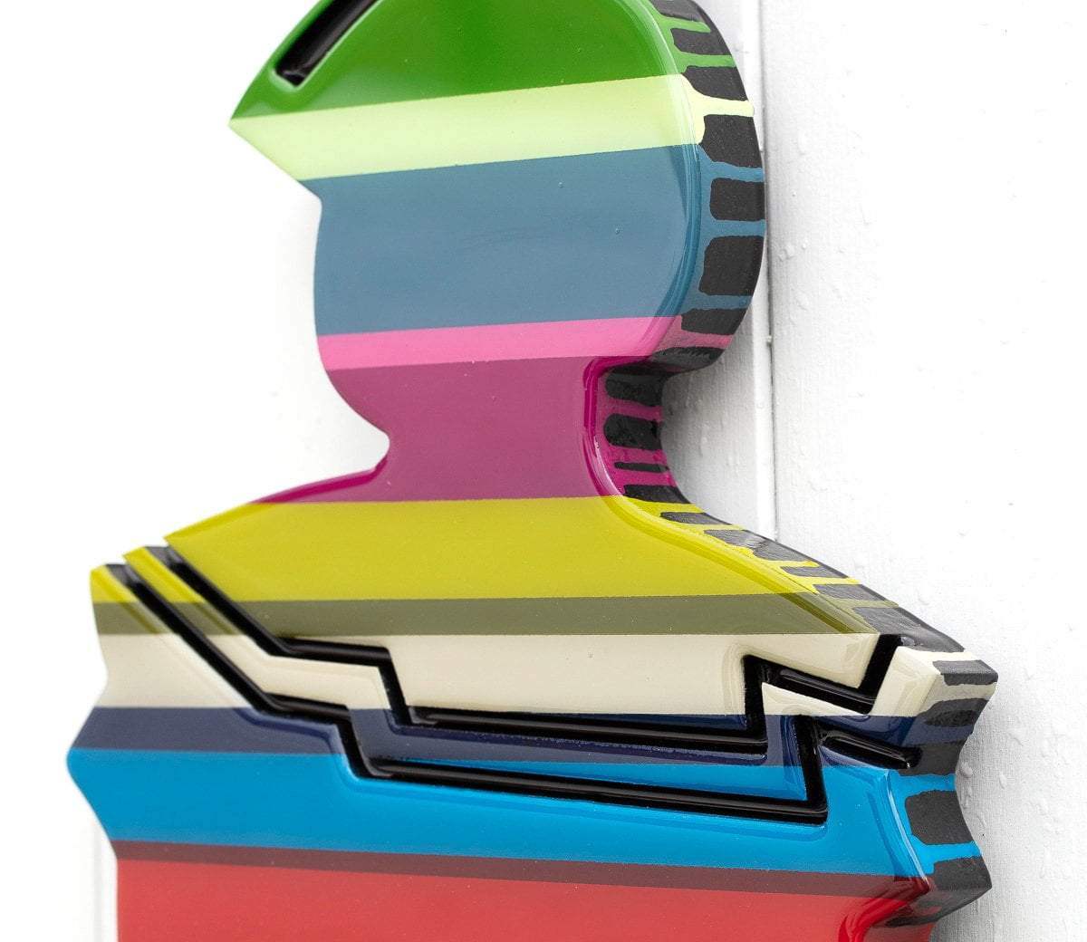 Hello Sailor - Striped Miniature ( Gloss Resin ) Original Wall Sculpture - SOLD by artist Lhouette - Wyecliffe Galleries