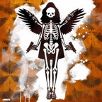 Hells Angel-Cake: Flock - Original - SOLD by artist Lhouette - Wyecliffe Galleries