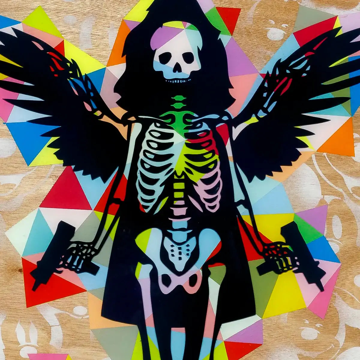 Hells Angel-Cake: Geometric - Original - SOLD by artist Lhouette - Wyecliffe Galleries