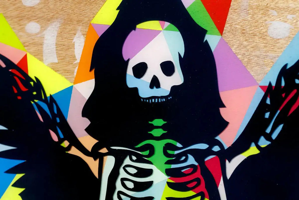 Hells Angel-Cake: Geometric - Original - SOLD by artist Lhouette - Wyecliffe Galleries