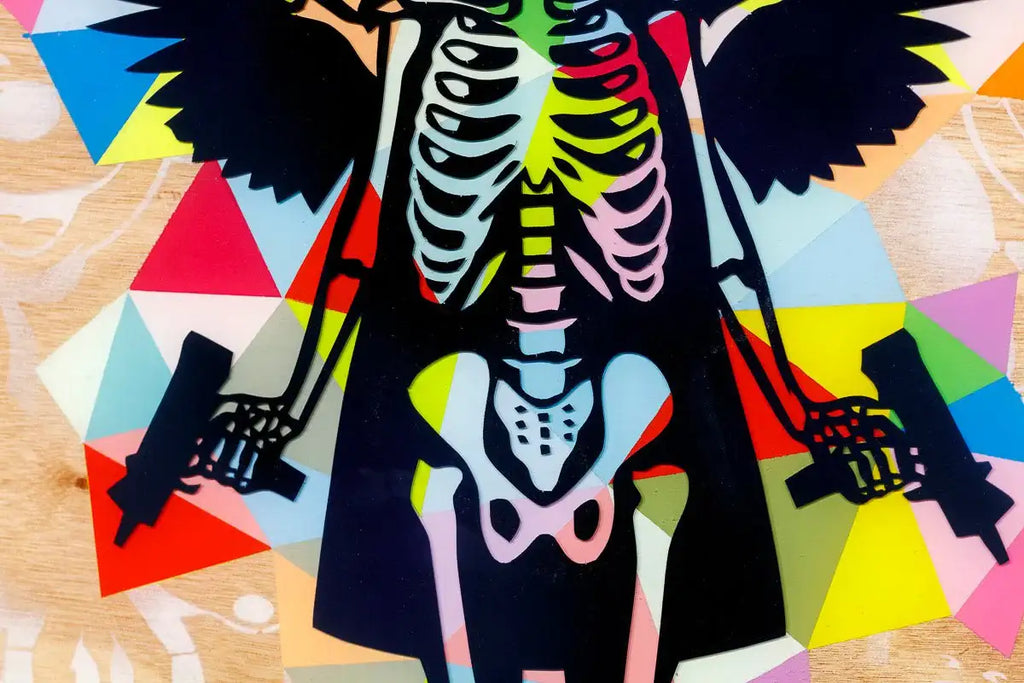 Hells Angel-Cake: Geometric - Original - SOLD by artist Lhouette - Wyecliffe Galleries