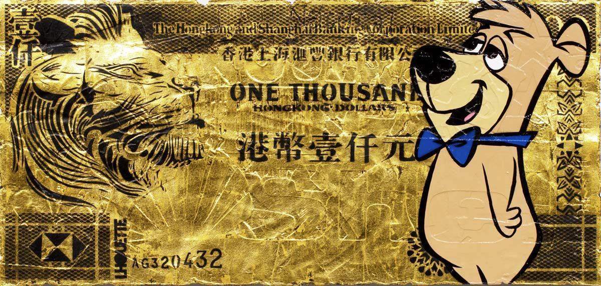 Hong Kong Dollar - Boo Boo Original - SOLD by artist Lhouette - Wyecliffe Galleries