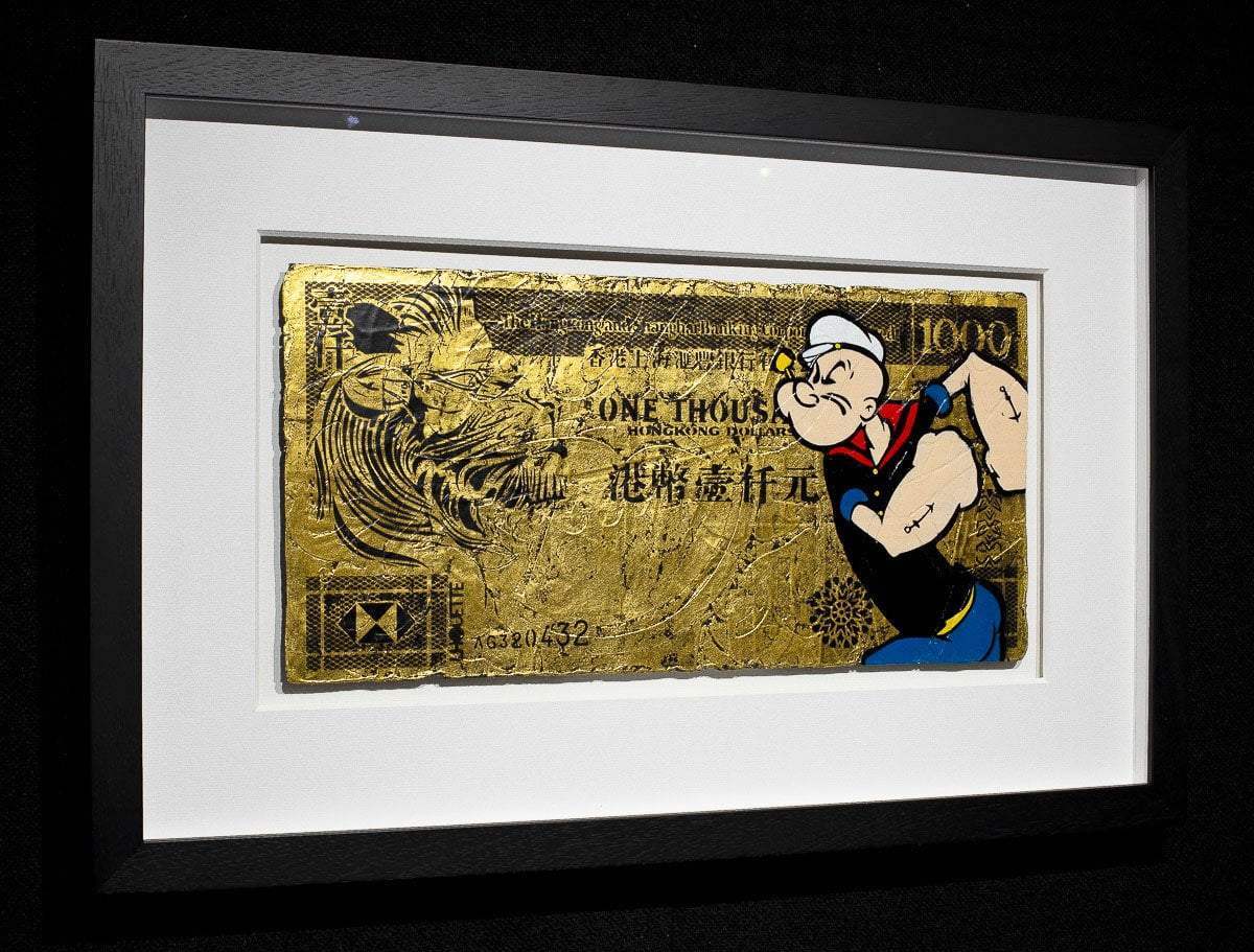 Hong Kong Dollar - Pop Eye Original - SOLD by artist Lhouette - Wyecliffe Galleries