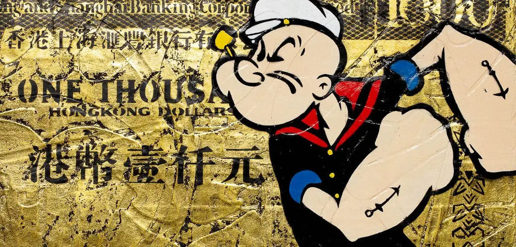 Hong Kong Dollar - Pop Eye Original - SOLD by artist Lhouette - Wyecliffe Galleries