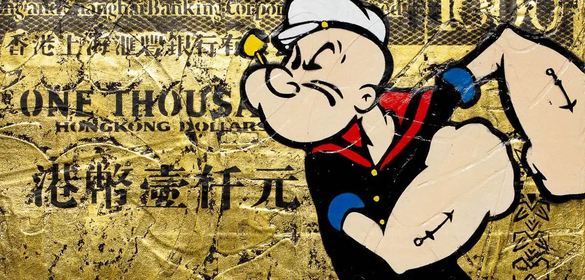 Hong Kong Dollar - Pop Eye Original - SOLD by artist Lhouette - Wyecliffe Galleries