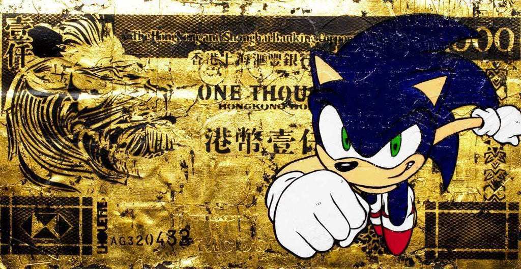 Hong Kong Dollar - Sonic - SOLD by artist Lhouette - Wyecliffe Galleries