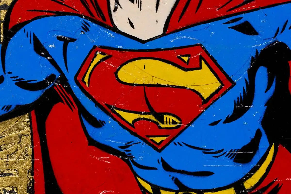 Hong Kong Dollar - Super Man Original - SOLD by artist Lhouette - Wyecliffe Galleries