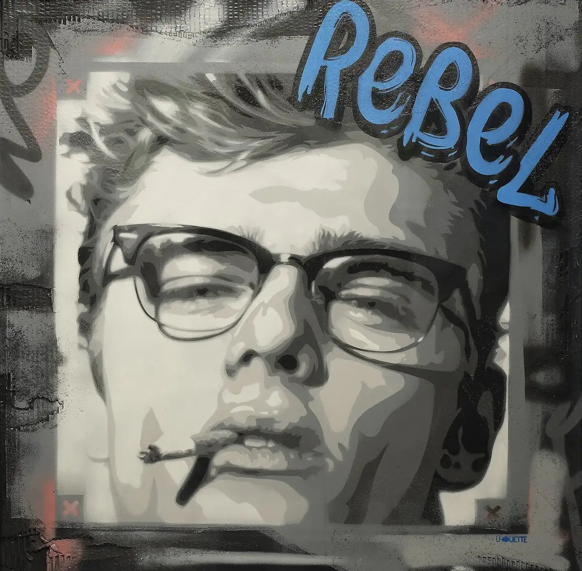 James Dean - Rebel - Original - SOLD by artist Lhouette - Wyecliffe Galleries
