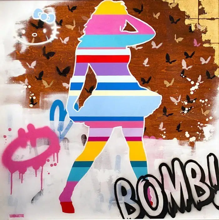 Kitty Bomb - ORIGINAL - SOLD by artist Lhouette - Wyecliffe Galleries