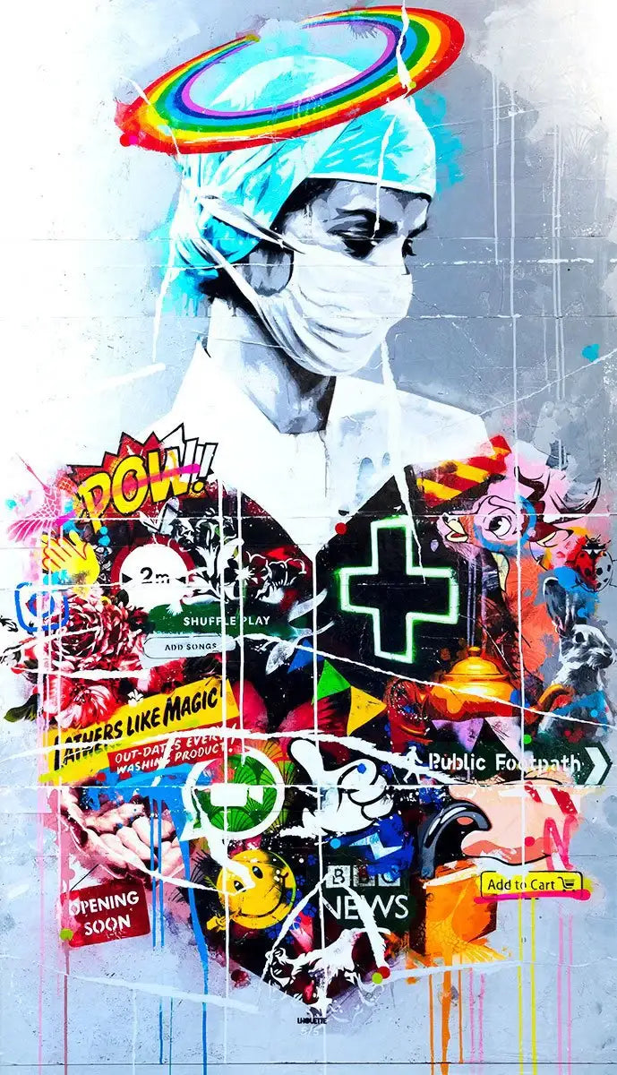 Knight Nurse - Deluxe Edition - SOLD by artist Lhouette - Wyecliffe Galleries