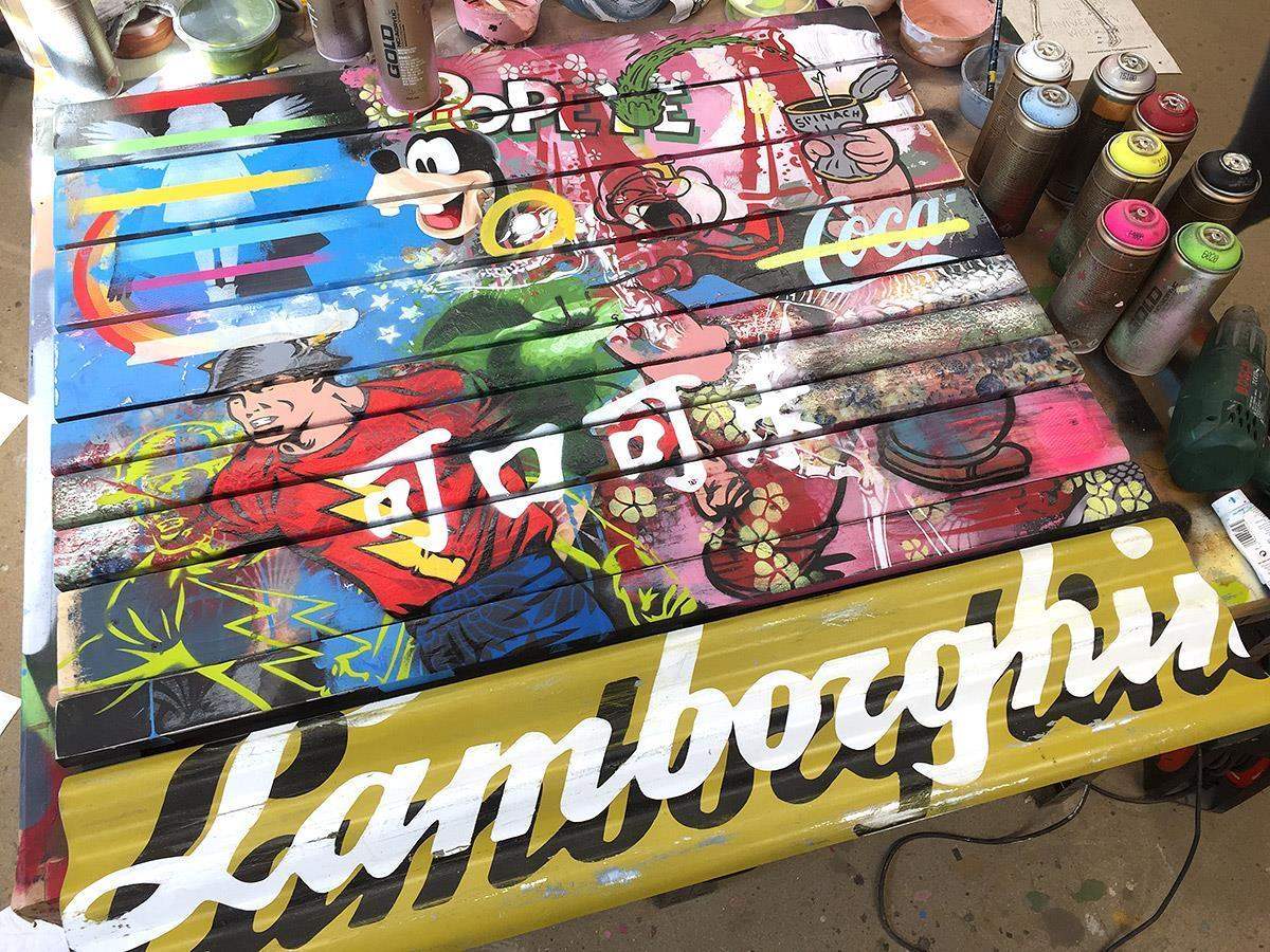 Lamborghini - Lost and Found - SOLD by artist Lhouette - Wyecliffe Galleries