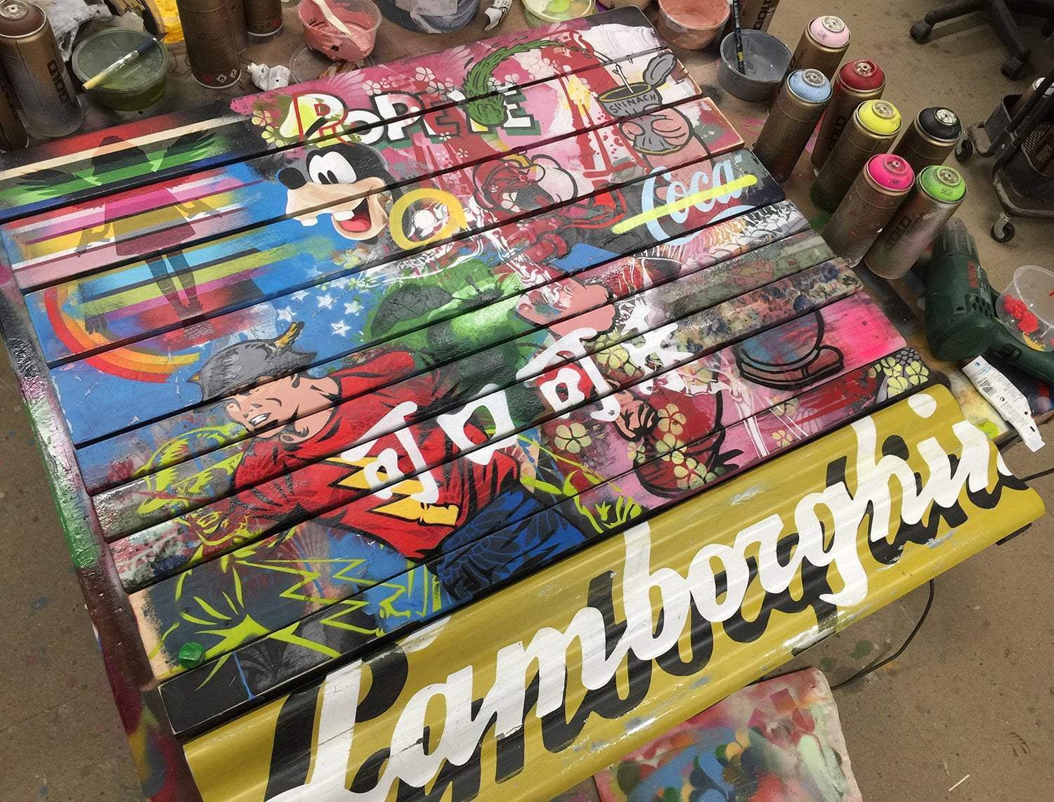 Lamborghini - Lost and Found - SOLD by artist Lhouette - Wyecliffe Galleries