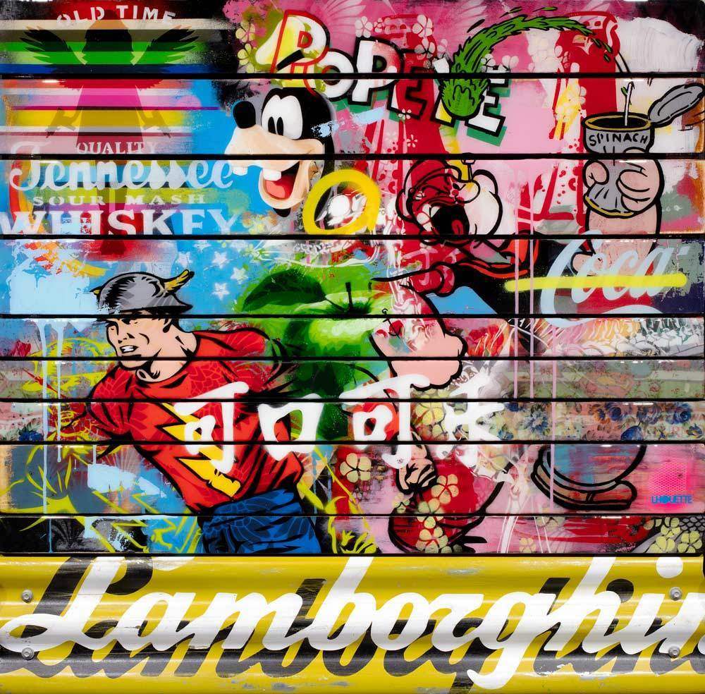 Lamborghini - Lost and Found - SOLD by artist Lhouette - Wyecliffe Galleries