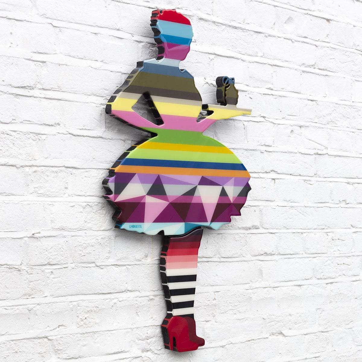 Last Orders Geometric - Miniature - Original - SOLD by artist Lhouette - Wyecliffe Galleries