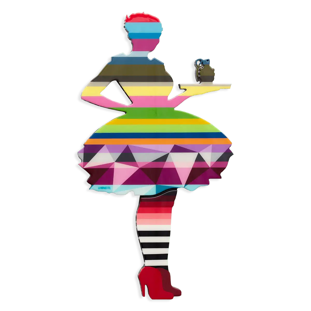 Last Orders Geometric - Miniature - Original - SOLD by artist Lhouette - Wyecliffe Galleries