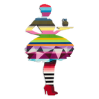 Last Orders Geometric - Miniature - Original - SOLD by artist Lhouette - Wyecliffe Galleries