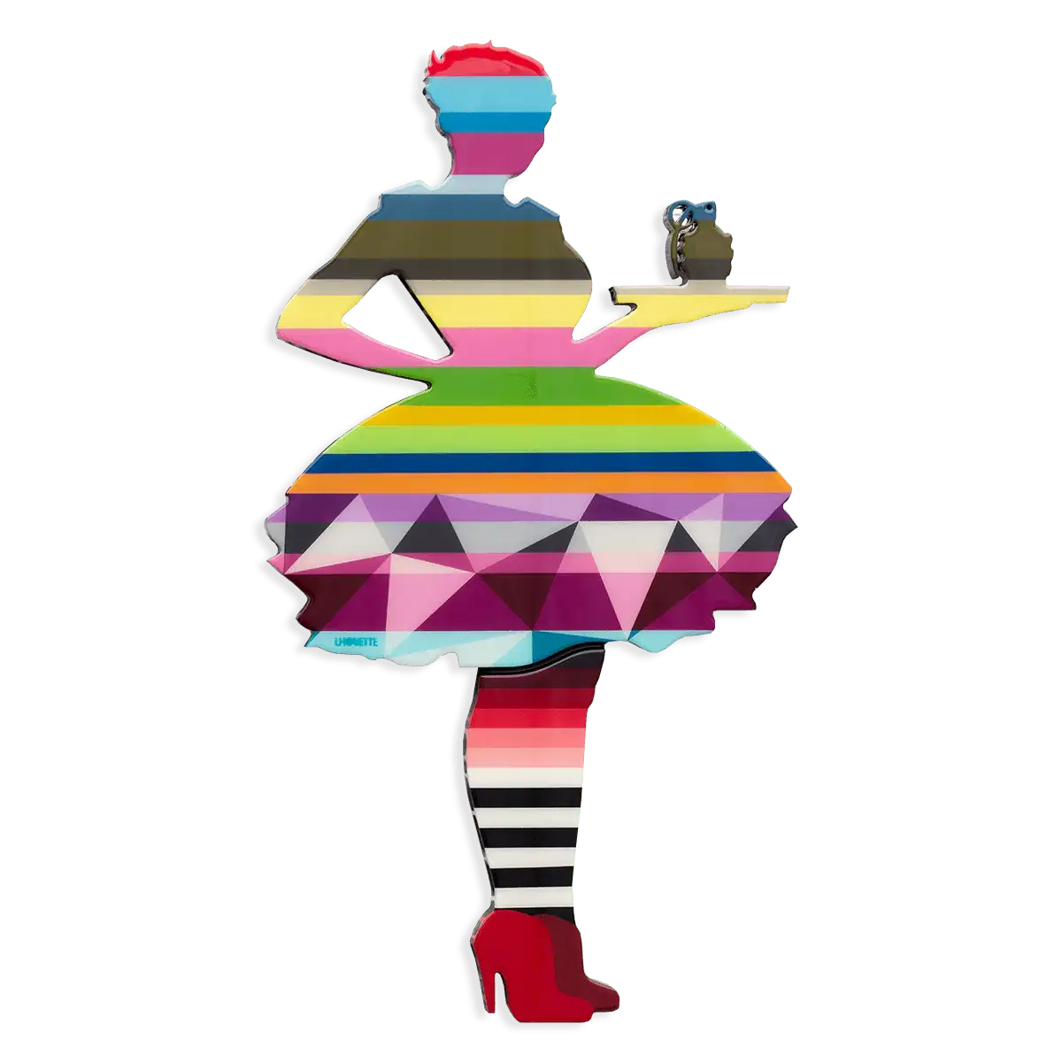 Last Orders Geometric - Miniature - Original - SOLD by artist Lhouette - Wyecliffe Galleries