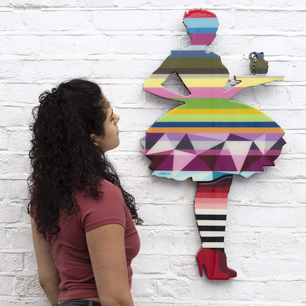 Last Orders Geometric - Miniature - Original - SOLD by artist Lhouette - Wyecliffe Galleries