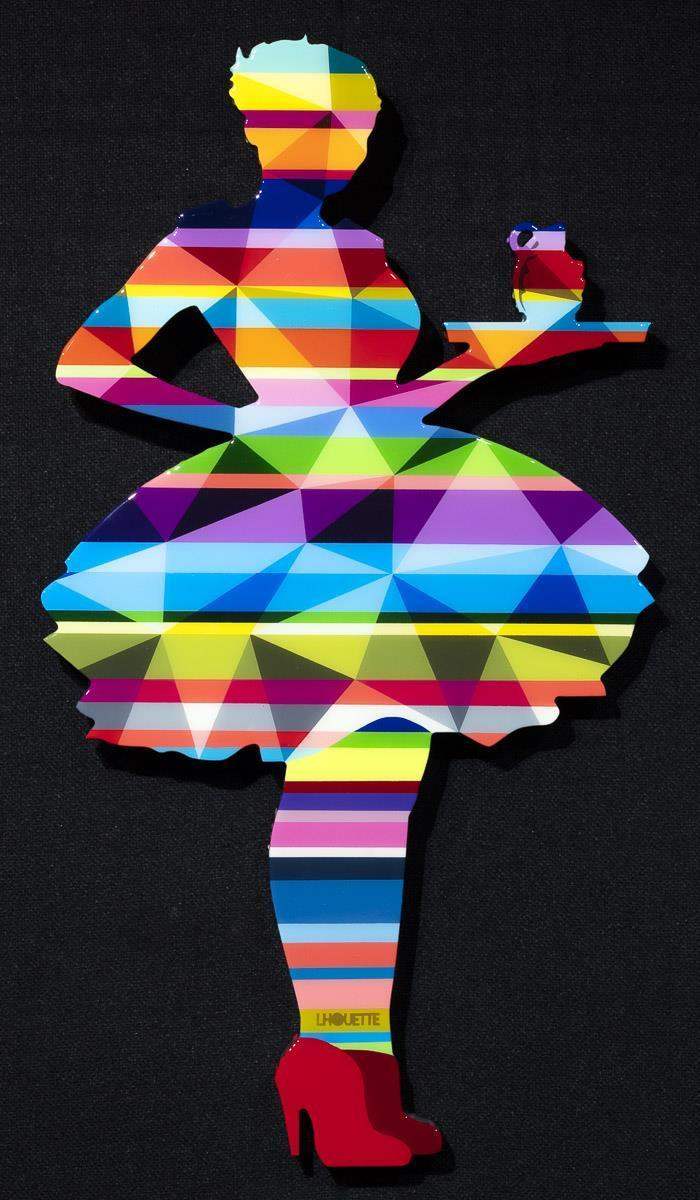 Last Orders Miniature - Geometric ( Gloss Resin ) Original Wall Sculpture - SOLD by artist Lhouette - Wyecliffe Galleries