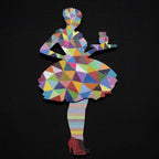 Last Orders Miniature - Geometric with Diamond Dust - Original Wall Sculpture - SOLD by artist Lhouette - Wyecliffe Galleries