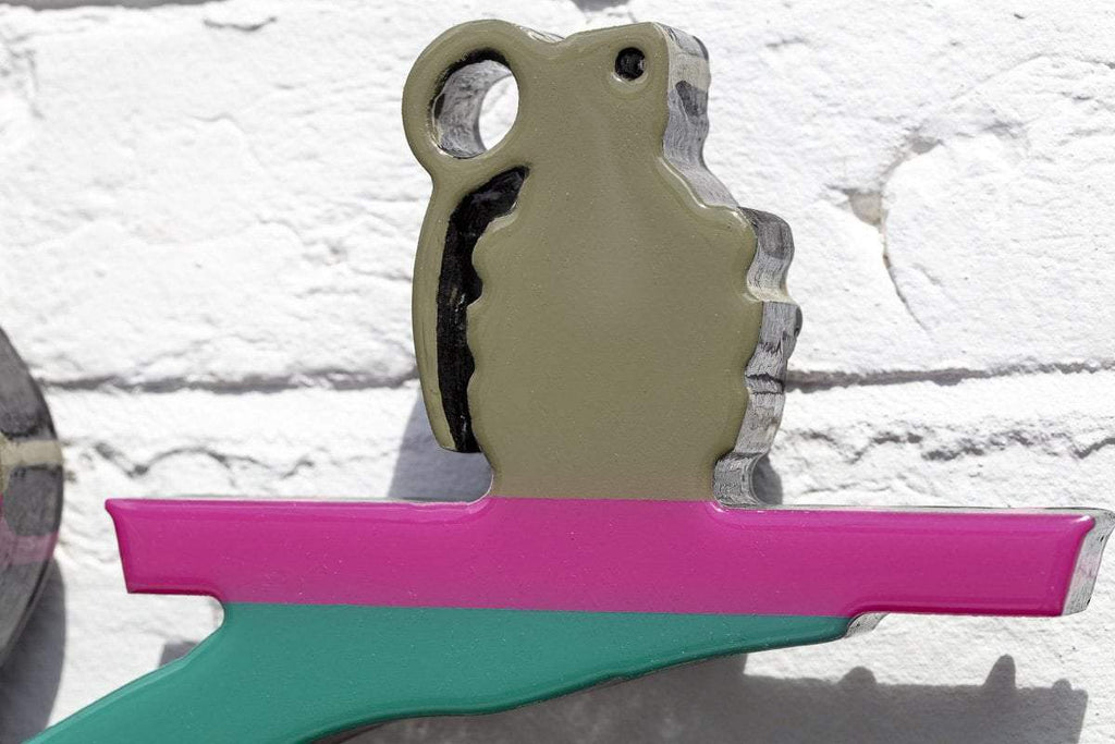 Last Orders Miniature Striped Khaki - Original Wall Sculpture - SOLD by artist Lhouette - Wyecliffe Galleries