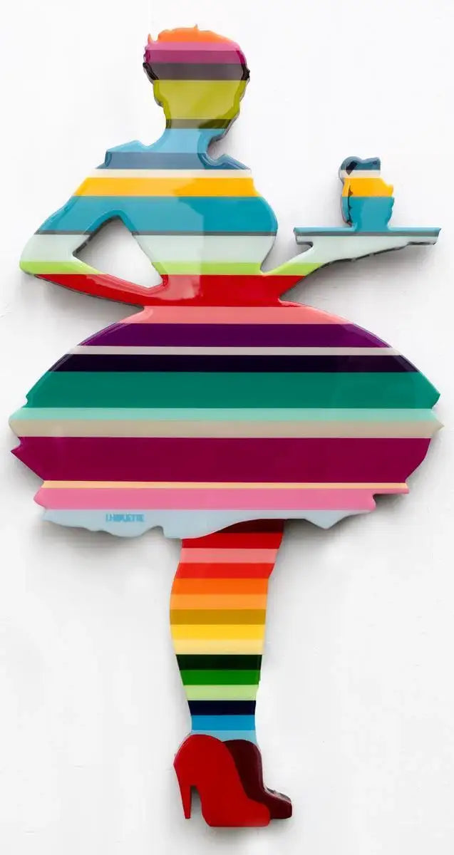 Last Orders Miniature Striped ( Gloss Resin ) - Original Wall Sculpture - SOLD by artist Lhouette - Wyecliffe Galleries