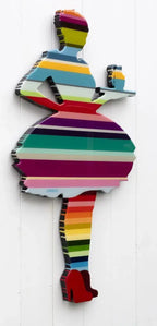 Last Orders Miniature Striped ( Gloss Resin ) - Original Wall Sculpture - SOLD by artist Lhouette - Wyecliffe Galleries